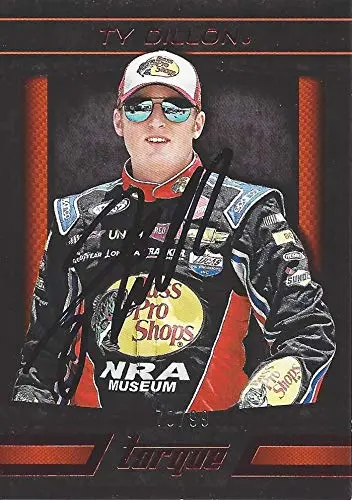 Autographed Ty Dillon 2016 Panini Torque Racing (#3 Bass Pro Shops Nra Museum) Xfinity Series Signed Nascar Collectible Trading Card With Coa #70/99 1
