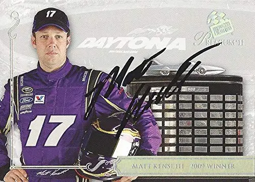 Autographed Matt Kenseth 2011 Press Pass Premium Racing The 500 Club (Daytona Trophy) #17 Crown Sprint Cup Series Signed Nascar Collectible Trading Card With Coa 1
