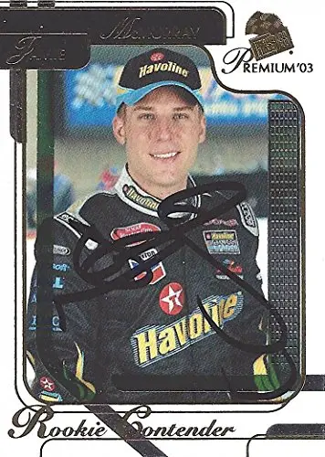Autographed Jamie Mcmurray 2003 Press Pass Premium Rookie Contender (Havoline Racing) Signed Collectible Nascar Trading Card With Coa 1