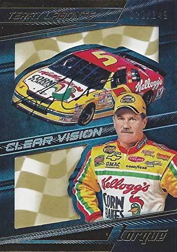 Autographed Terry Labonte 2017 Panini Torque Racing Clear Vision (#5 Kelloggs Team) Hendrick Motorsports Insert Signed Nascar Collectible Trading Card With Coa #028/149 1