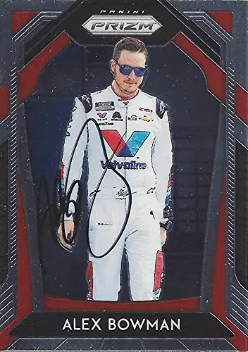 Autographed Alex Bowman 2020 Panini Prizm Racing (#88 Valvoline Team) Hendrick Motorsports Nascar Cup Series Signed Collectible Nascar Trading Card With Coa 1