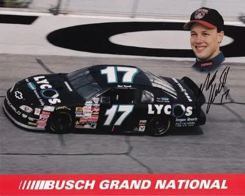 Autographed 1998 Matt Kenseth #17 Lycos Racing (Busch Grand National) 8X10 Signed Nascar Vintage Hero Card W/Coa 1