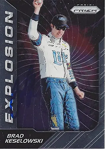 Autographed Brad Keselowski 2018 Panini Prizm Racing Explosion (#2 Miller Lite) Team Penske Monster Cup Series Signed Collectible Nascar Trading Card With Coa 1