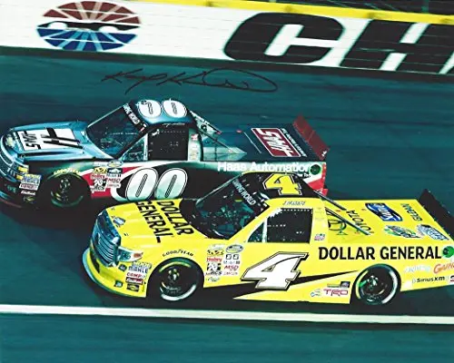 Autographed 2015 Kasey Kahne #00 Haas Automation Racing Charlotte Truck Race Win (On-Track) 8X10 Signed Picture Nascar Glossy Photo With Coa 1