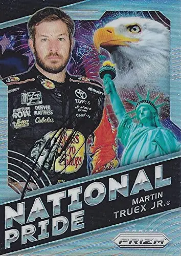 Autographed Martin Truex Jr. 2018 Panini Prizm National Pride Rare Prizm (#78 Bass Pro Shops) Furniture Row Racing Insert Signed Nascar Collectible Trading Card With Coa 1