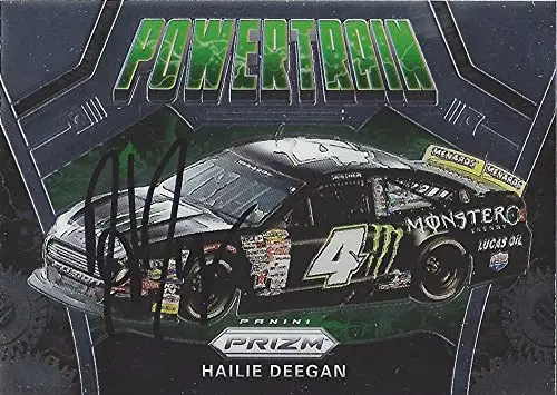 Autographed Hailie Deegan 2020 Panini Prizm Racing Powertrain (#4 Monster Driver) Arca Series Signed Collectible Nascar Trading Card With Coa 1