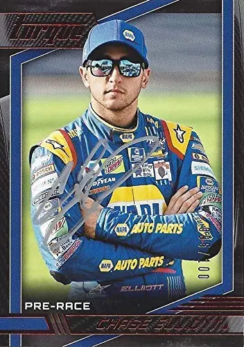 Autographed Chase Elliott 2017 Panini Torque Racing Pre-Race (#24 Napa Auto Parts) Hendrick Motorsports Red Parallel Insert Signed Collectible Nascar Trading Card #095/100 With Coa And Toploader 1