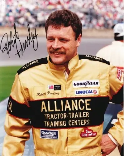 Autographed Robert Pressley 1992 Alliance Tractor (Winston Cup) 8X10 Signed Nascar Glossy Photo W/Coa 1
