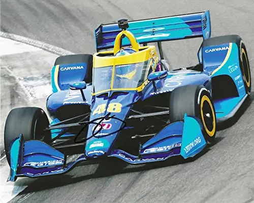 Autographed 2021 Jimmie Johnson #48 Chip Ganassi Racing Carvana Team Rare Signed Glossy Picture 8X10 Inch Indycar Series Glossy Photo With Coa 1