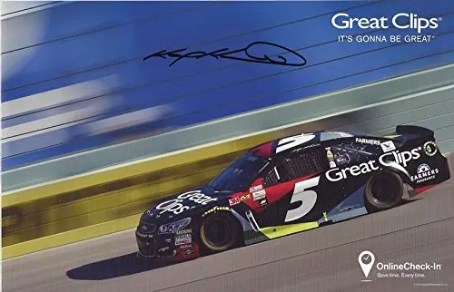Autographed 2017 Kasey Kahne #5 Great Clips Racing (Hendrick Motorsports Team) Signed Collectible Picture Nascar Hero Card Photo With Coa 1