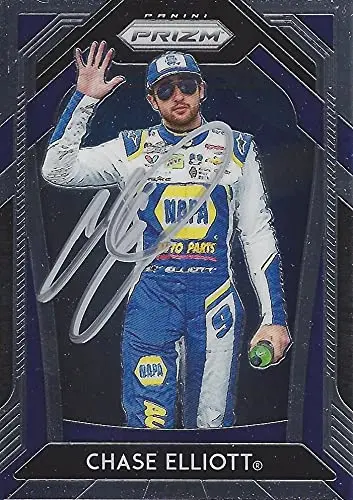 Autographed Chase Elliott 2020 Panini Prizm Racing (#9 Napa Driver) Hendrick Motorsports Signed Collectible Nascar Trading Card With Coa 1