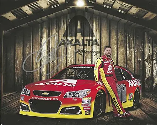 Autographed 2016 Dale Earnhardt Jr. #88 Axalta Racing Official Hero Card (Hendrick Motorsports) Signed Collectible Picture 8X10 Inch Nascar Photo With Coa 1