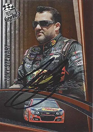 Autographed Tony Stewart 2015 Press Pass Racing Cup Chase Edition (#14 Bass Pro Shops Team) Rare Signed Nascar Collectible Trading Card With Coa 1