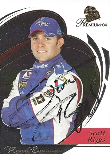 Autographed Scott Riggs 2004 Press Pass Premium Racing Rookie Contender (#10 Valvoline Team) Nextel Cup Series Signed Nascar Collectible Trading Card With Coa 1