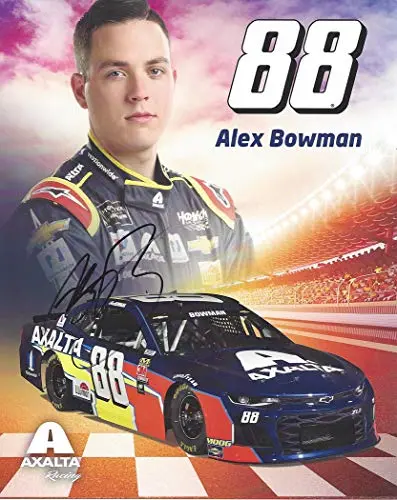 Autographed 2019 Alex Bowman #88 Axalta Chevrolet Camaro Racing (Hendrick Motorsports) Monster Energy Cup Series Signed Collectible Picture Nascar 8X10 Inch Hero Card Photo With Coa 1