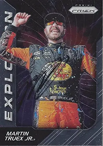 Autographed Martin Truex Jr. 2018 Panini Prizm Explosion (#78 Bass Pro Shops) Furniture Row Racing Monster Cup Series Signed Nascar Collectible Trading Card With Coa 1