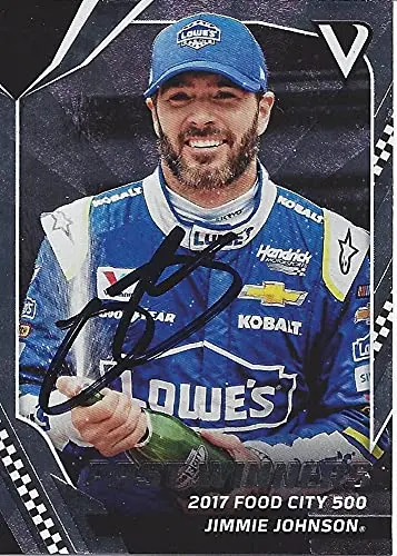 Autographed Jimmie Johnson 2018 Panini Victory Lane Racing Past Winners (2017 Bristol Win) Hendrick Motorsports Signed Nascar Collectible Trading Card With Coa 1