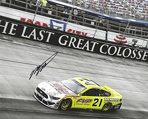Autographed 2020 Matt Dibenedetto #21 Fvp/Menards Ford Team Bristol All-Star Race (Wood Brothers Racing) Nascar Cup Series Signed Picture 8X10 Inch Glossy Photo With Coa 1