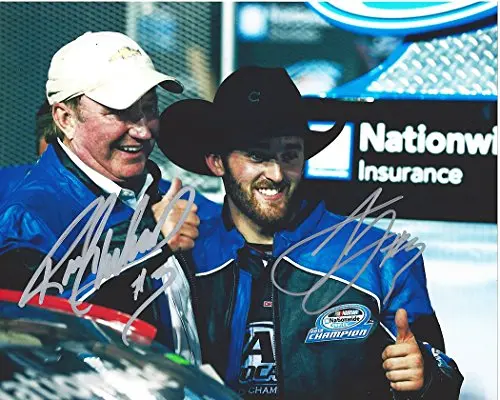 2X Autographed 2013 Austin Dillon & Richard Childress #3 Nationwide Series Champion Signed 8X10 Nascar Photo With Coa 1
