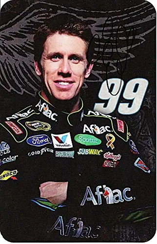 Autographed Carl Edwards #99 Aflac Racing Team (Roush) Signed 5X7 Nascar Hero Card With Coa 1