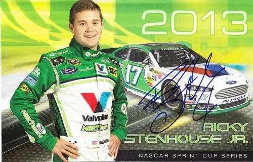Autographed 2013 Ricky Stenhouse Jr. #17 Valvoline Nextgen Racing Signed 4X6 Nascar Promo Hero Card W/Coa 1