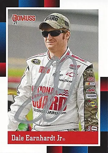 Autographed Dale Earnhardt Jr. 2021 Panini Donruss Racing 1988 Retro (#88 National Guard Team) Hendrick Motorsports Signed Nascar Collectible Trading Card With Coa 1
