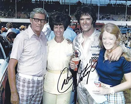 Autographed Darrell Waltrip #88 Gatorade Racing Post-Race Family Photo Pose Winston Cup Series Vintage Signed Collectible Picture Nascar 8X10 Inch Glossy Photo With Coa 1