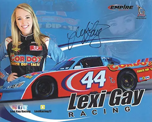 Autographed 2019 Lexi Gay #44 Gordo's Cheese Dip Team (Empire Racing) Arca/Whelen Series Signed Collectible Picture 8X10 Inch Nascar Hero Card Photo With Coa 1