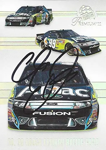 Autographed Carl Edwards 2011 Press Pass Premium Racing Machines (#99 Aflac Team) Roush-Fenway Sprint Cup Series Ford Fusion Signed Nascar Collectible Trading Card With Coa 1
