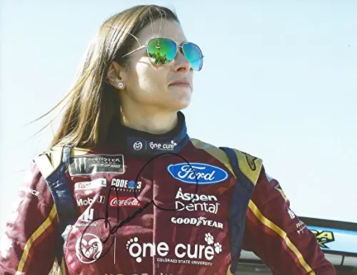 Autographed 2017 Danica Patrick #10 Kansas Speedway Wonder Woman Movie (Monster Energy Cup Series) Pre-Race Pit Road Final Season Signed Collectible Picture Nascar 9X11 Inch Glossy Photo With Coa 1