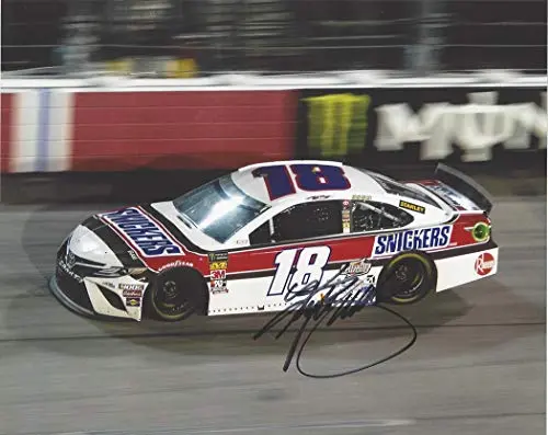 Autographed 2019 Kyle Busch #18 Snickers Toyota Team Darlington Throwback Weekend (Retro Paint Scheme) Joe Gibbs Racing Monster Cup Signed Collectible Picture 8X10 Inch Nascar Glossy Photo With Coa 1