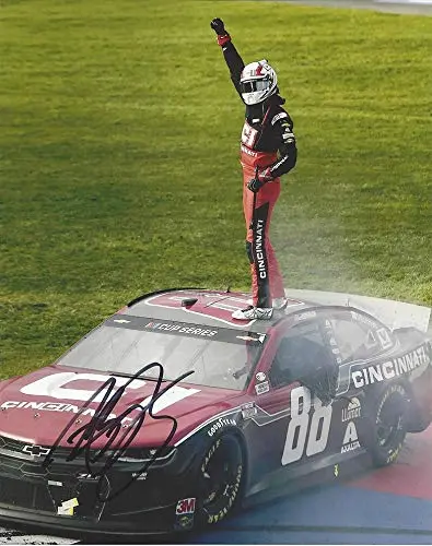 Autographed 2020 Alex Bowman #88 Cincinnati Inc. Racing California Race Win (Victory Celebration) Hendrick Motorsports Signed Collectible Picture Nascar 8X10 Inch Glossy Photo With Coa 1