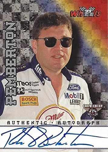 Autographed Robin Pemberton 1999 Wheels Racing Authentic Autograph (Crew Chief Club) #2 Miller Lite Winston Cup Series Signed Collectible Nascar Trading Card 1