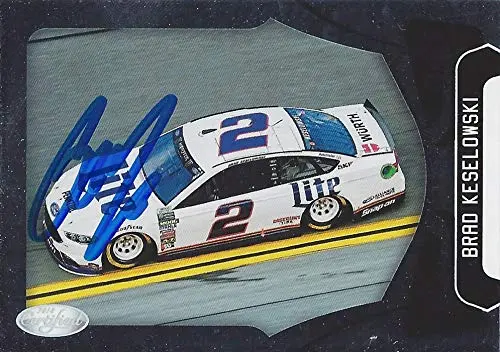 Autographed Brad Keselowski 2018 Panini Certified Racing (#2 Miller Lite Team Penske) Monster Cup Series Chrome Signed Collectible Nascar Trading Card With Coa 1