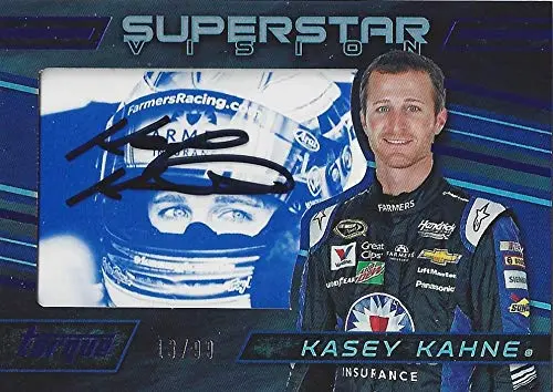 Autographed Kasey Kahne 2016 Panini Torque Racing Superstar Vision (#5 Farmers Insurance) Hendrick Motorsports Insert Signed Nascar Collectible Trading Card With Coa #13/99 1