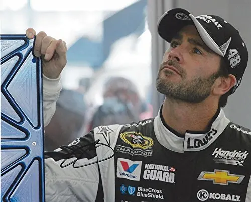 Autographed 2016 Jimmie Johnson #48 Kobalt Tools Racing Daytona Garage Area (Hendrick Motorsports) Signed Collectible Picture Nascar 8X10 Inch Glossy Photo With Coa 1