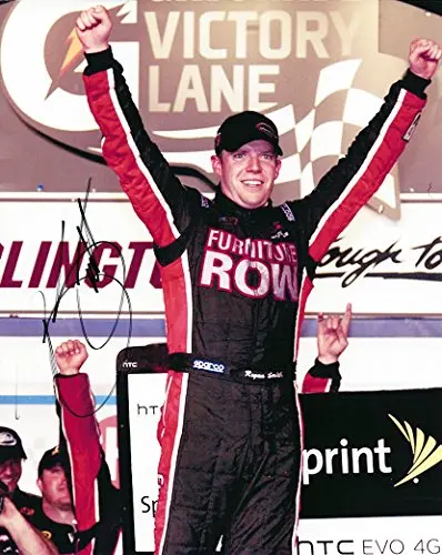 Autographed 2011 Regan Smith #78 Furniture Row Racing Darlington Race Win (Victory Lane Celebration) Signed Picture 8X10 Inch Nascar Glossy Photo With Coa 1