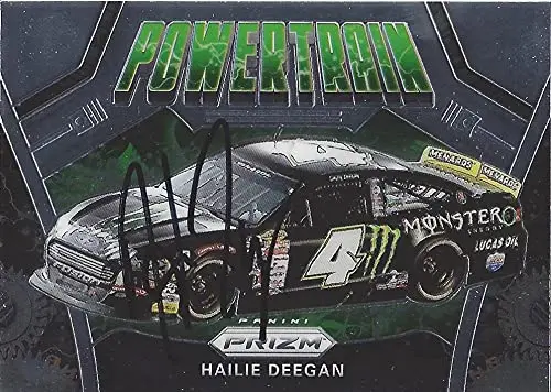 Autographed Hailie Deegan 2020 Panini Prizm Racing Powertrain (#4 Monster Driver) Arca Series Signed Collectible Nascar Trading Card With Coa 1