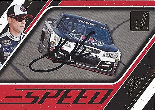 Autographed Kevin Harvick 2017 Panini Donruss Racing Speed (#4 Jimmy Johns Team) Stewart-Haas Racing Monster Cup Series Insert Signed Nascar Collectible Trading Card With Coa 1