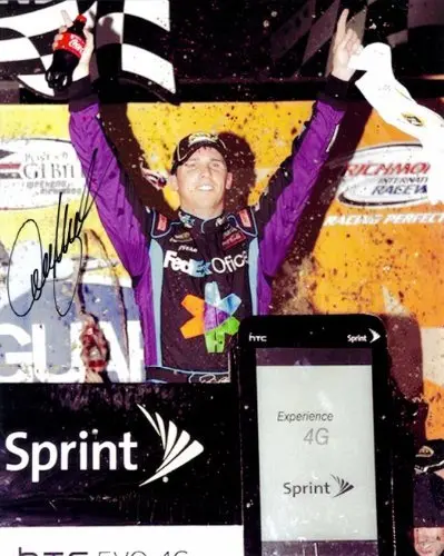 Autographed 2011 Denny Hamlin #11 Fed Ex Racing Team (Gibbs) Pre-Race Signed Nascar 8X10 Glossy Photo With Coa 1