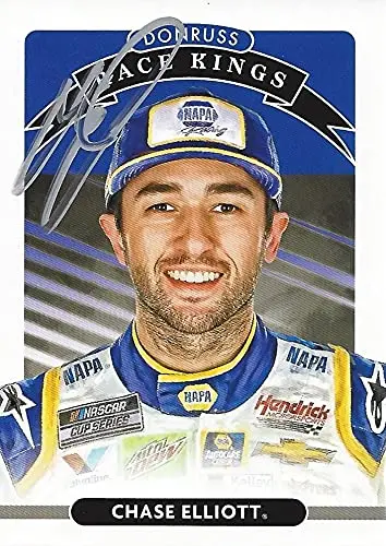 Autographed Chase Elliott 2021 Panini Donruss Racing Race Kings (#9 Napa Driver) Hendrick Motorsports Signed Collectible Nascar Trading Card With Coa 1