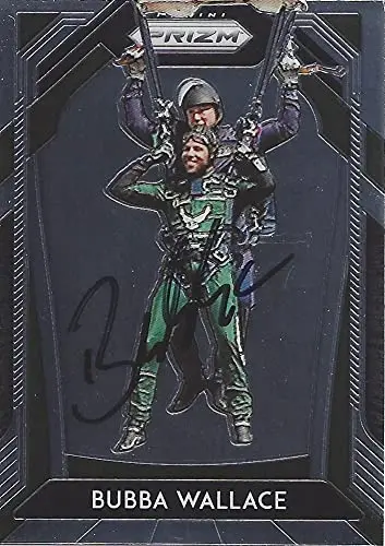 Autographed Bubba Wallace 2020 Panini Prizm Racing Skydiving Parachute (#43 Air Force Team) Nascar Cup Series Signed Collectible Trading Card With Coa 1