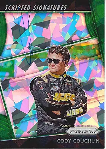 Autographed Cody Coughlin 2018 Panini Prizm Racing Scripted Signatures (Jegs Gms Team) Camping World Truck Series Signed Nascar Collectible Trading Card (#78 Of Only 99 Produced!) 1