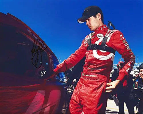 Autographed 2015 Kyle Larson #42 Target Racing (Ganassi Team) Pit Road 8X10 Signed Picture Nascar Glossy Photo With Coa 1