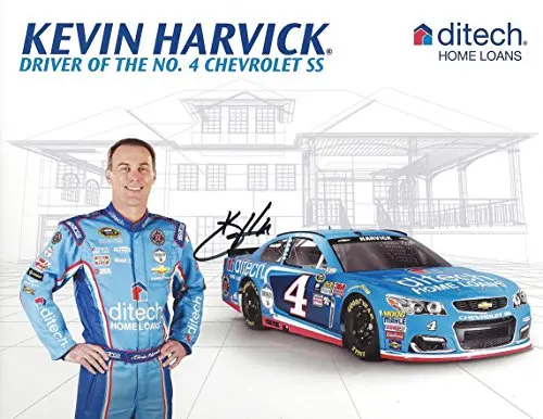 Autographed 2016 Kevin Harvick #4 Ditech Home Loans Racing (Stewart-Haas Team) Sprint Cup Series Signed Collectible Picture 9X11 Inch Nascar Hero Card Photo With Coa 1