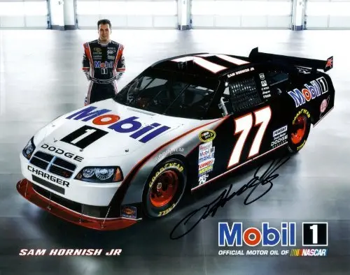 Autographed 2009 Sam Hornish Jr. #77 Mobil 1 Racing Signed 8X10 Nascar Photo Hero Card With Coa 1
