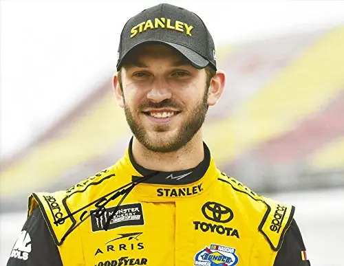Autographed 2017 Daniel Suarez #19 Stanley Team Rookie Season (Joe Gibbs Racing) Monster Energy Cup Series Signed Collectible Picture Nascar 9X11 Inch Glossy Photo With Coa 1