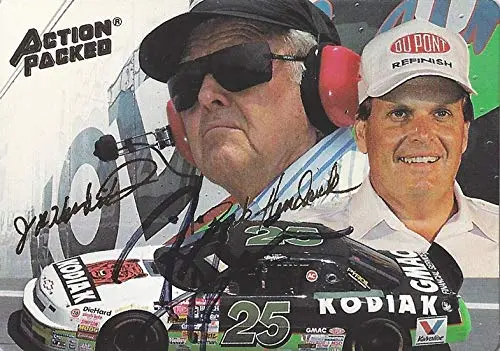 Autographed Rick Hendrick 1994 Action Packed Racing (#25 Kodiak Team) Papa Joe Hendrick Winston Cup Series Vintage Signed Nascar Collectible Trading Card With Coa 1