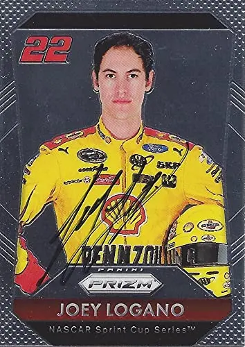 Autographed Joey Logano 2016 Panini Prizm Racing (#22 Shell Pennzoil) Team Penske Sprint Cup Series Signed Nascar Collectible Trading Card With Coa 1