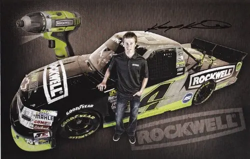 Autographed 2013 Kasey Kahne #4 Rockwell Camping World Truck Series Nascar Signed 7X11 Hero Card 1
